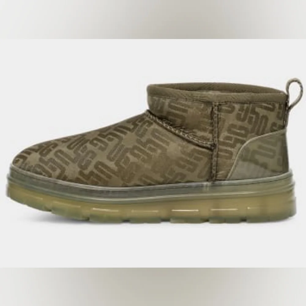 Ugg Classic Ultra Mini Monogram Burnt Olive Women's 7 - Picture 3 of 6